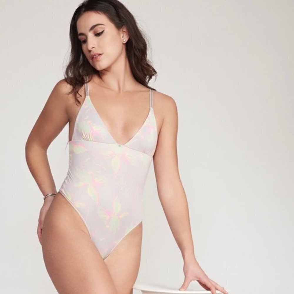 Anthropologie Clo Intimo Piel Thong Bodysuit - Tropical